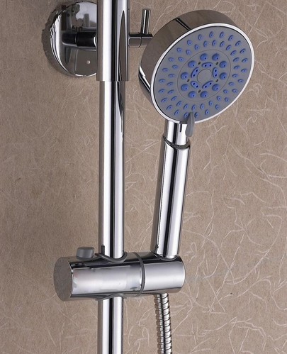 wholesale and retail Promotion Luxury Wall Mount Shower Set Faucet Round Head Tub Tap &Handheld Shower Mixer Tap