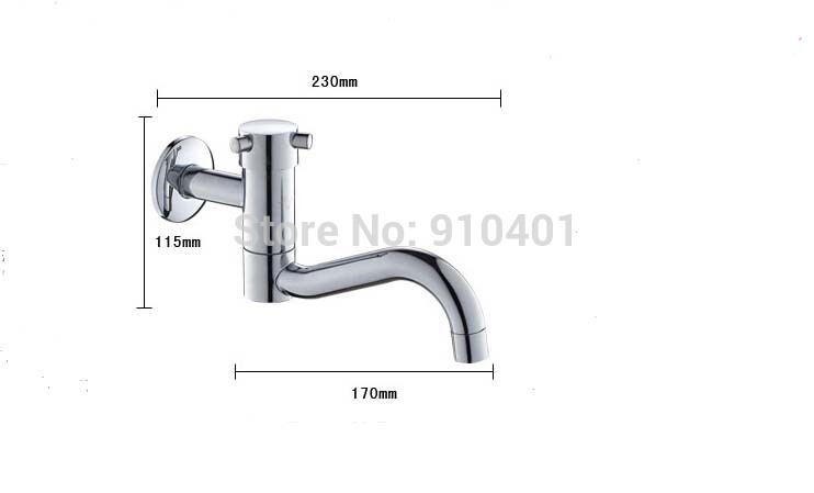 wholesale and retail Promotion NEW Wall Mounted Chrome Brass Bathroom Tub Faucet Swivel Spout With Hand Shower