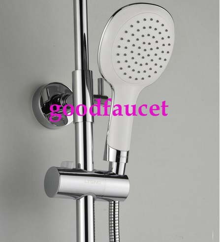 wholesale and retail Wall Mounted Bathroom Rain Shower Mixer Tap Set With Tub Faucet Shower Set Chrome Finish