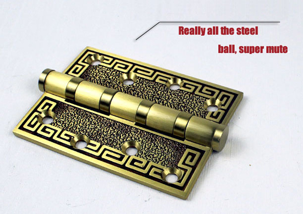 Europe style all brass door hinges classical high quality with ballbearing strong hinges for your luxury door  Free shipping