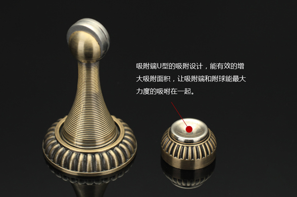 2013 new Fashion europe style zinc alloy door stopper classical coffee door stops strong magnetism Free shipping