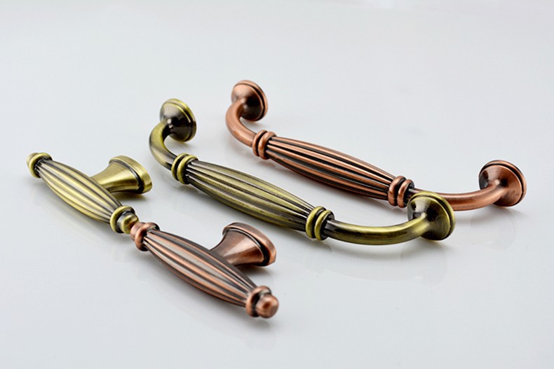 2pcs 2014 European Antique Copper  furniture decorative kitchen cabinet handle high quality armbry door pull