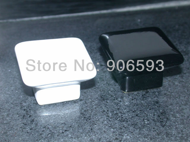 100pcs lot free shipping Porcelain glaze square cabinet handledrawer handleporcelain knobdrawer knob