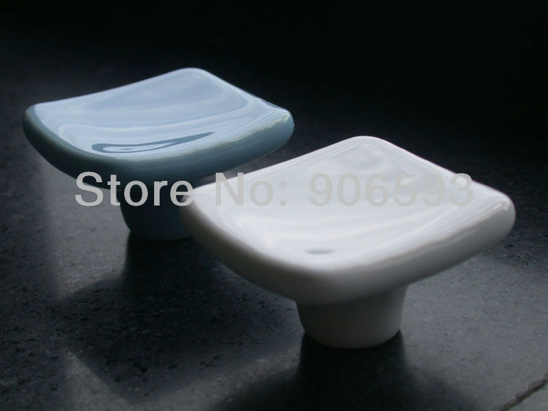 12pcs lot free shipping Porcelain elegance square cabinet knobcabinet handledrawer knob