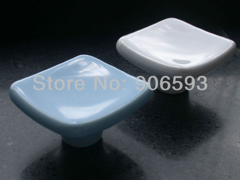 12pcs lot free shipping Porcelain elegance square cabinet knob\cabinet handle\drawer knob