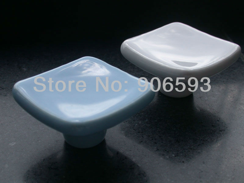 24pcs lot free shipping Porcelain elegance square cabinet knobcabinet handledrawer knob