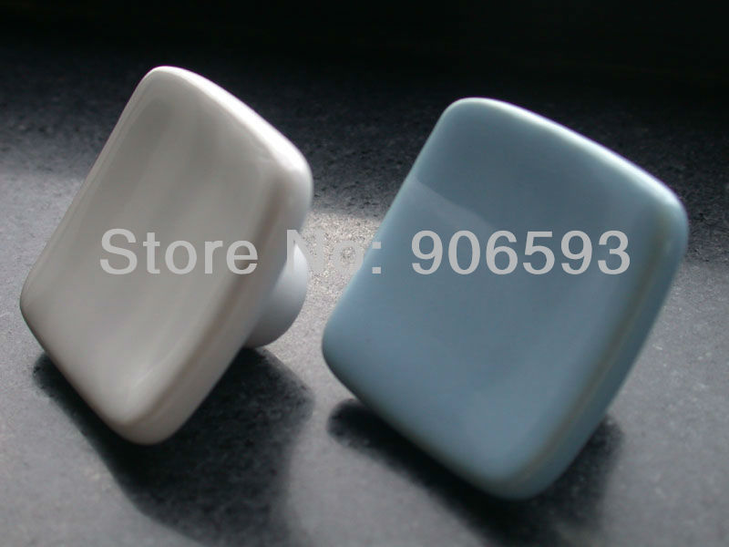 24pcs lot free shipping Porcelain elegance square cabinet knob\cabinet handle\drawer knob
