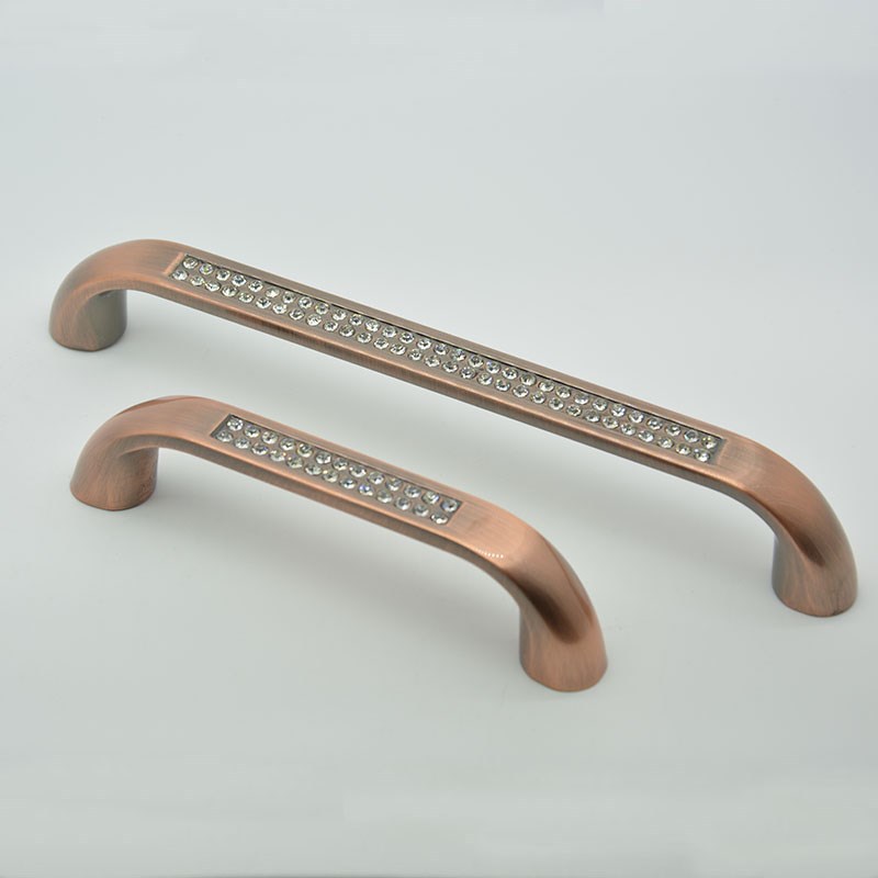 96mm zinc alloy copper color furniture handle ( hole to hole 96 mm )cabinet knobs and handles with standard screws high quality