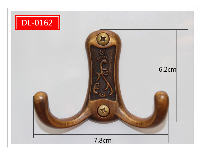 Fashion antique clothes hook solid copper door after hanging clothes hook antique brass double hook single hook