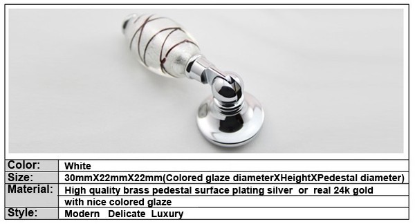 Modern Coloured glaze& Brass Pedestal Furniture Handle Creative High Grade Closet  Knobs Personality hammer pull for Drawer