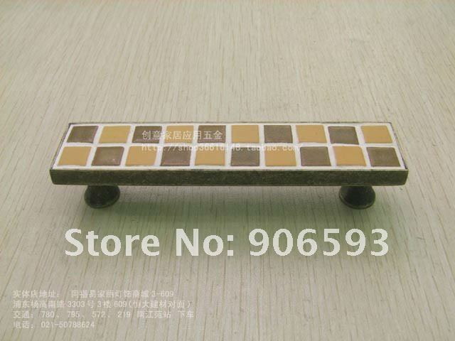 Coffee mosaic porcelain cabinet handle\12pcs lot free shipping\furniture handle