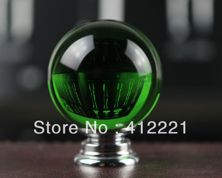 Free Shipping 10pcs Pull Handle Crystal Glass Knob 30mm melon ball Knobs and Handles for funny For Children Bedroom Pull