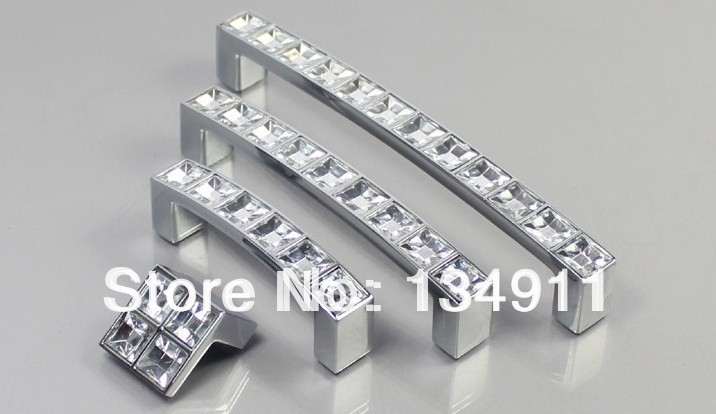 10pcs 64mm Clear Crystal Rectangle Handles Acrylic Drawer Pulls