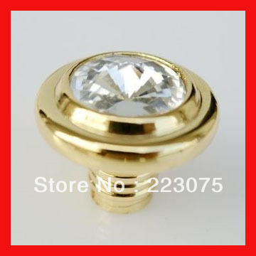 -30mm gold Crystal kitchen Knobs and handles, Knobs for cabinet, Cupboard knob 10pcs/lot