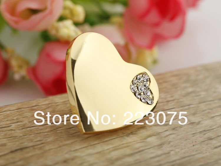 -35mm gold Crystal kitchen Knobs and handles, Knobs for cabinet, Cupboard knob 10pcs/lot