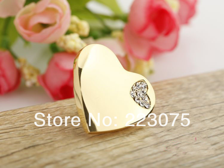 -35mm gold Crystal kitchen Knobs and handles, Knobs for cabinet, Cupboard knob 10pcs/lot