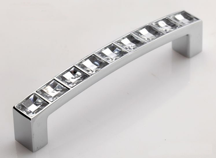 Free shipping96mm Crysta cabinetl handle/crystal drawer handle / door handle/ door pull C:96mm L:107mm 10pcs/lot
