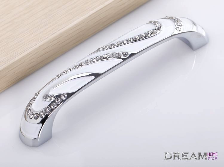 128mm Crystal cabinet handle and pulls/drawer pull handle/ kitchen cabinet hardware  C:128mm L:143mm