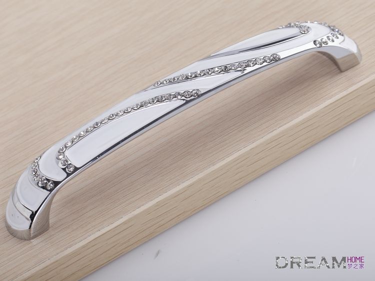 128mm Crystal cabinet handle and pulls/drawer pull handle/ kitchen cabinet hardware  C:128mm L:143mm