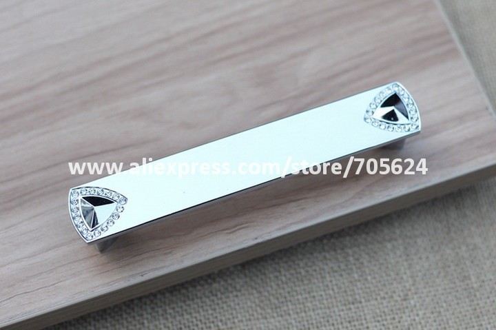Free Shipping 128mm Silver Crystal kitchen Knobs and handles, Knobs for cabinet, Cupboard knob