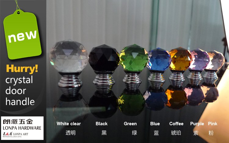 Free Shipping 50pcs/lot 20MM K9 Cabinet clear Crystal Knobs Door Handles / furniture pull / door pull