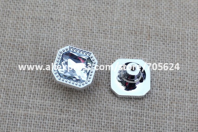 Free Shipping Silver color K9 glass Crystal Knobs Europen style /Clear Crystal,Cupboard knob
