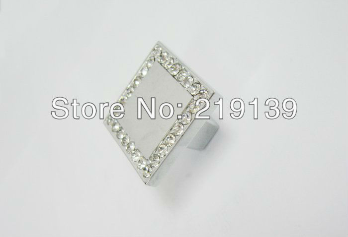 10PCS Crystal Zinc Alloy Furniture Kitchen Drawer Cabinet Pulls Handles Decorate Door Knobs Hardware FREE SHIPPING
