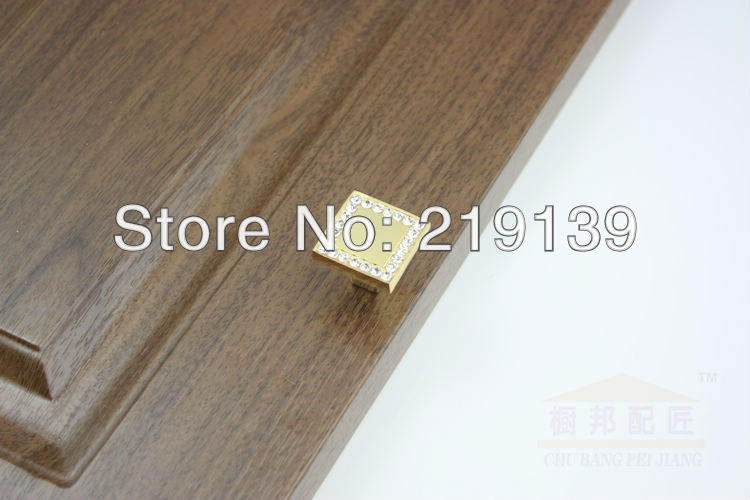 2PCS Crystal Zinc Alloy Furniture Kitchen Drawer Cabinet Pulls Handles Decorate Door Knobs Hardware