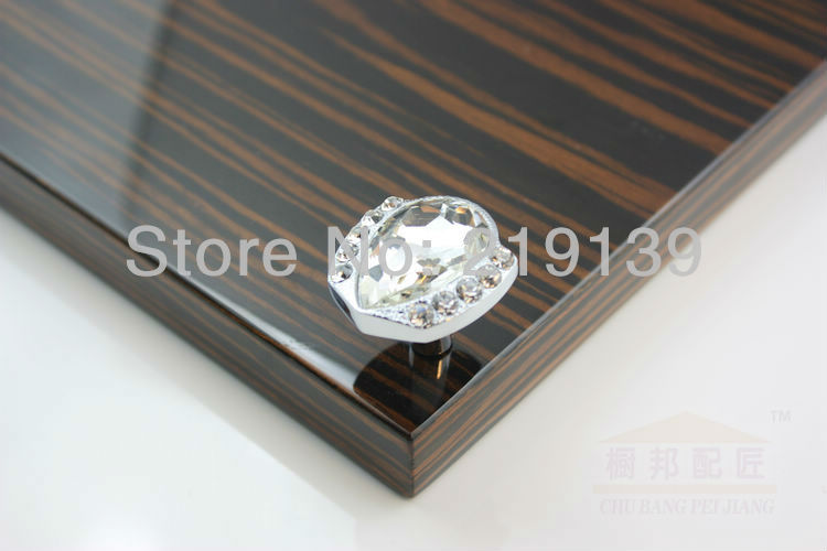 2pcs Crystal Glass Kitchen Dresser Drawer Cabinet Pulls And Knobs Classic Door Handle Bedroom Furniture Hardware