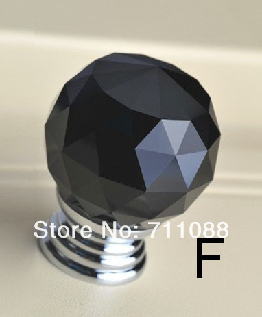 30mm Multicolor Crystal Clear ROUND spherical Cabinet Knob Drawer Pull Handle Kitchen Door Wardrobe Hardware