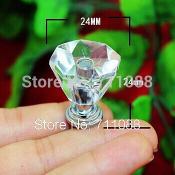 New arrival Acrylic 24mm handle plastic handle small jewelry box drawer handle decoration handle