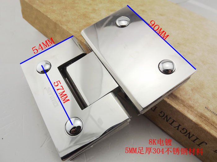 304 stainless steel glass clamp thickened precision casting bathrooms folder (180 Degrees is open)