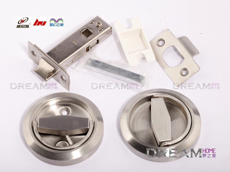 Free shiping stainless steel round  Door Lock /Recessed door handle/  Door Locks