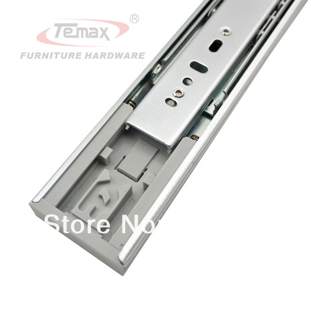 12"push to open drawer slide with 3 section device ball bearing rebound furniture hardware cabinet
