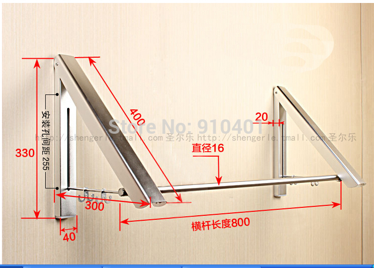 Wholesale And Retail Promotion Modern Flexible Folding Bathroom Balcony Clothesline Laundry Hanger Dual Pipe