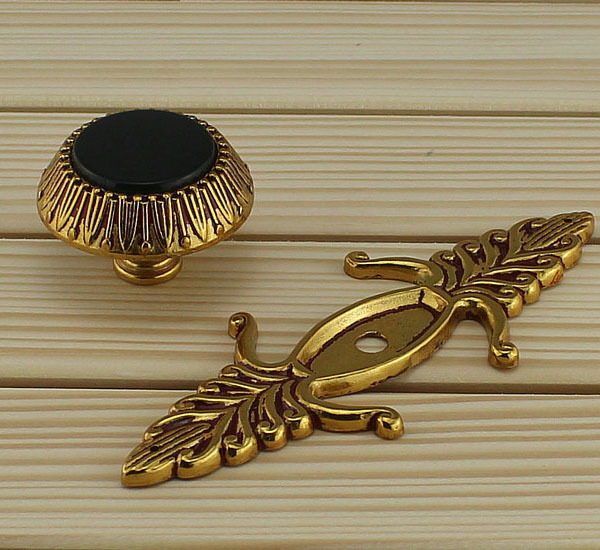 128mm length pull European copper archaize single hole furniture handle Classical drawer/closet knobs