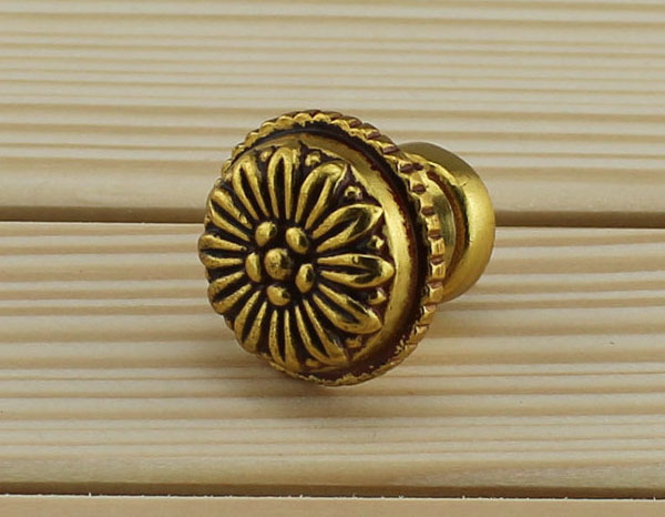 Chrysanthemum European copper archaize furniture handle Classical drawer/closet knobs Chinese&European style  pull