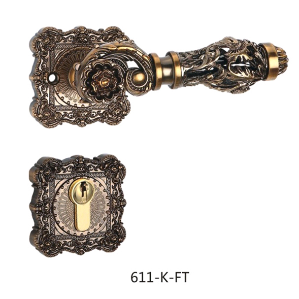 More heavy New arrival hollow out handle door lock European luxury style Coffee color 85mm lockset