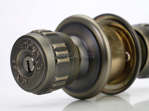 european rural style room lock high grade zinc alloy lockset  classical bronze ball lock Free shipping