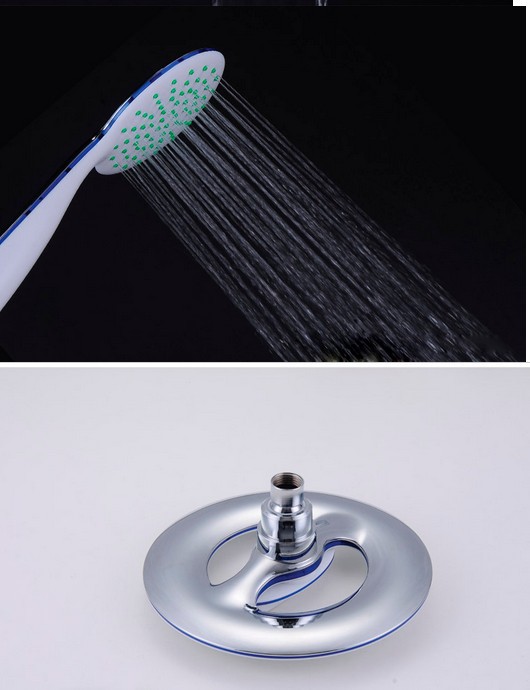 Wholesale And Retail Promotion 2 Functions Waterfall Rainfall Shower Head + Hand Shower + Flexible Hose Chrome