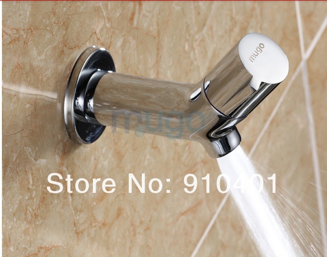 Wholesale And Retail Promotion Modern Wall Mounted Chrome Brass Mop Pool Faucet Bathroom Single Handle Cold Tap