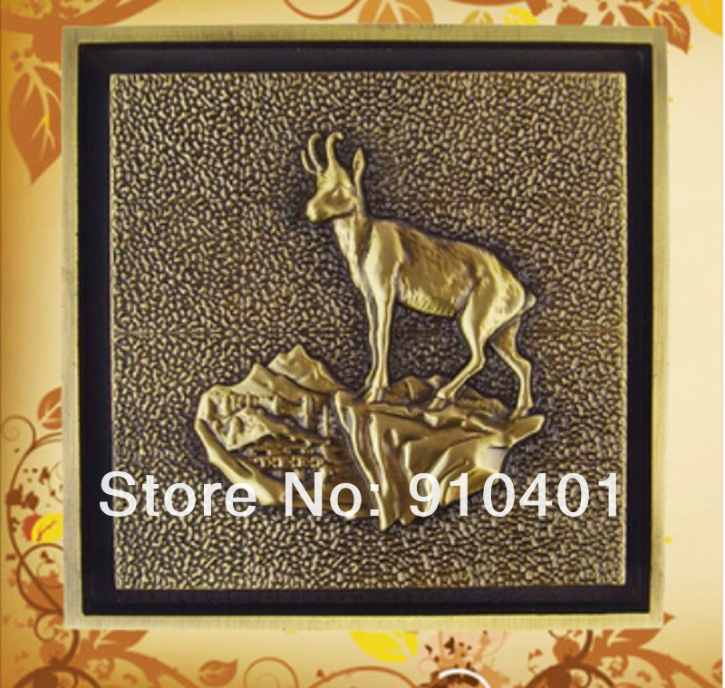 Wholesale And Retail Promotion  NEW Square 4" Antique Brass Bathroom Deer Carved Shower Drain Washer Waste Drain