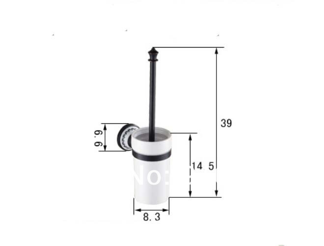 Wholesale And Retail Promotion Oil Rubbed Bronze Ceramic Brass Bathroom Toilet Brushed Holder W/ Ceramic Cup