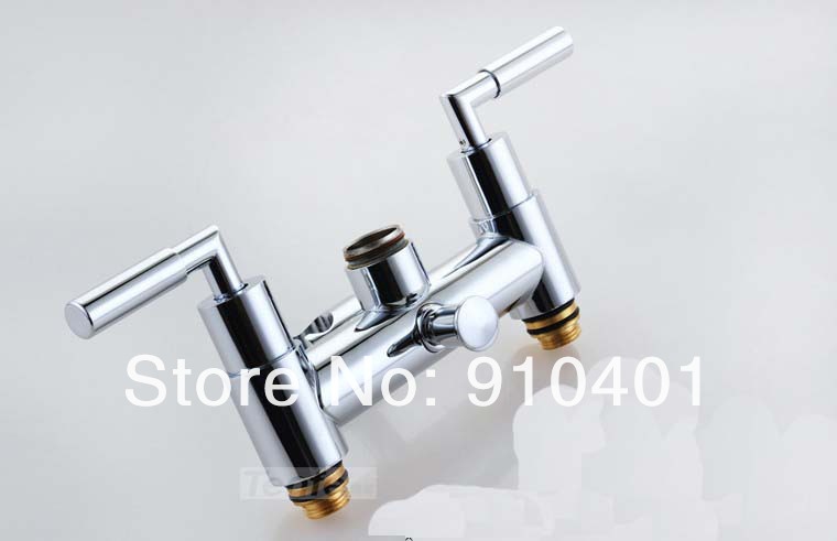 Wholesale And Retail Promotion Chrome Floor Mounted Bathroom Tub Faucet 8" Rainfall Shower Head W/ Hand Shower