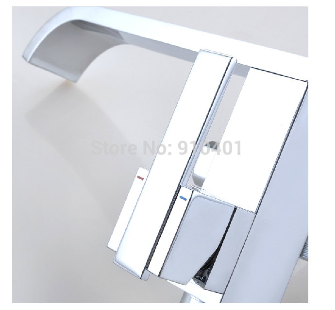 Wholesale And Retail Promotion Free Standing Floor Mounted Bathroom Tub Filler Chrome Shower Faucet Mixer Tap