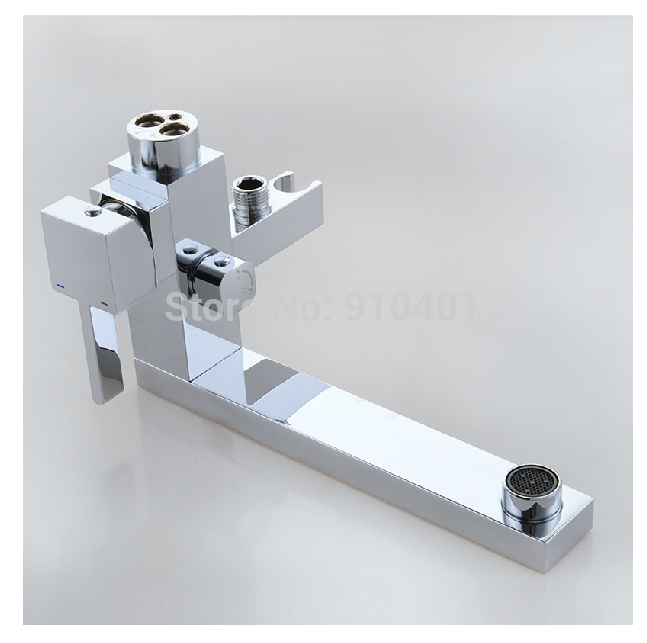Wholesale And Retail Promotion Modern Square Floor Mounted Tub Filler Bathroom Faucet Hand Shower Free Standing