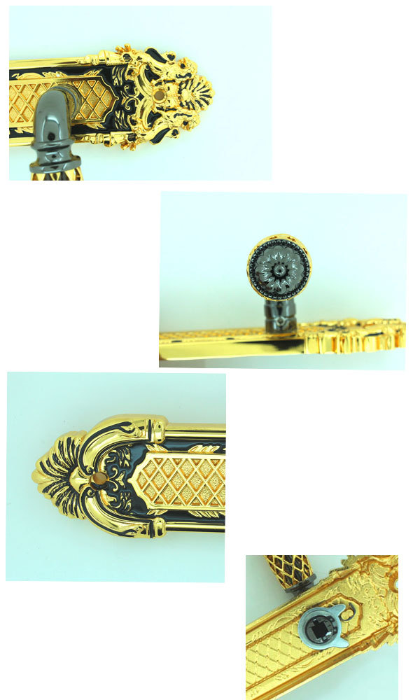 European style classic 24 k golden handle door lock  fashion noble home's best choose for gate lockset  richly Free shipping