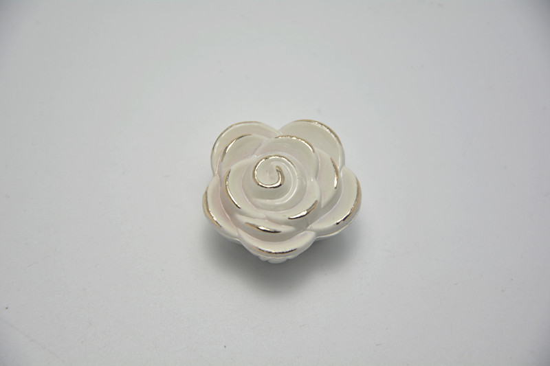 10pcs Ivory White Rose Handles Knobs Color Super Beautiful Furniture Cabinet Puckering Round Kids Drawer Pulls