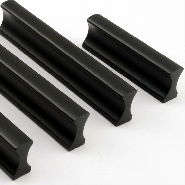 LICHEN 96mm centres Black oxidation Aluminium alloy Furniture handle H604-96 General Cabinet Drawer handle