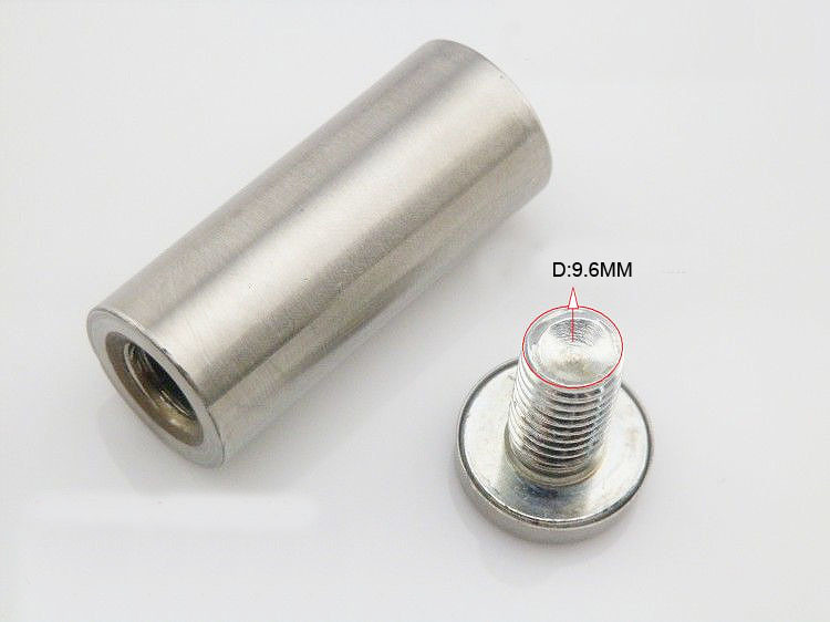 Stainless Steel Advertisement Fixing Screws Glass Standoff Pin(19mmX60mm)